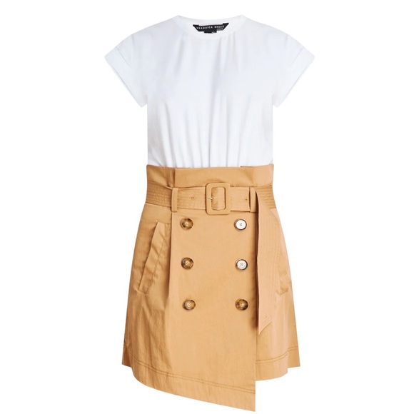 Veronica Beard White and Tan Mini Dress - Picture 4 of 14